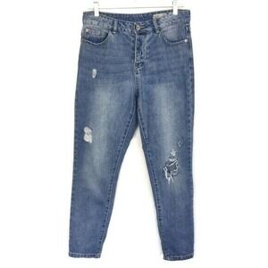 Vero Moda Jeans 28 x 32 Womens Low Rise Distressed Tapered Y2K